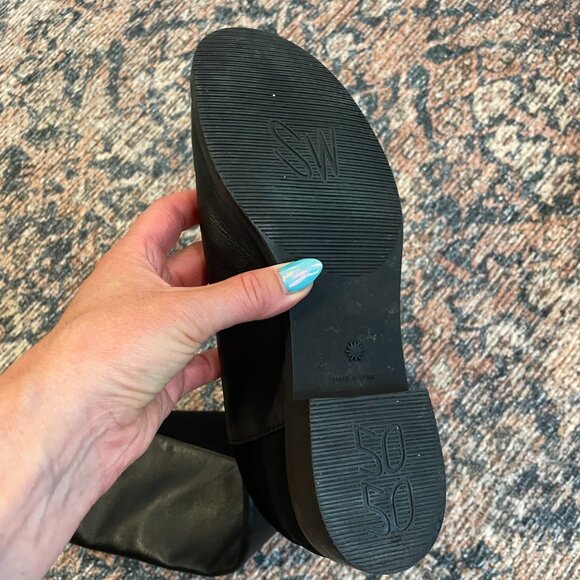 Stuart Weitzman 5050 over-the-knee boot black nappa leather size 7.5 - Picture 2 of 3